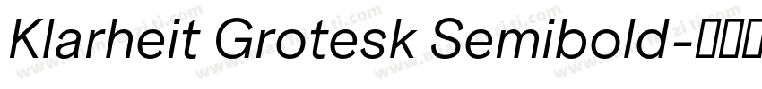 Klarheit Grotesk Semibold字体转换